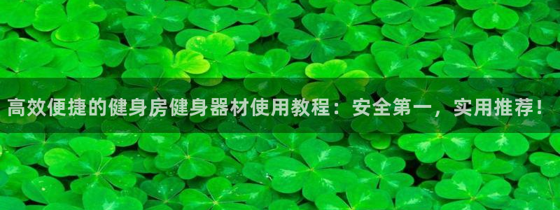 意昂体育4平台注册要钱吗：高效便捷的健身房健身器材使